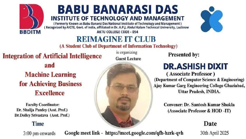 Poster for the guest lecture on AI and ML